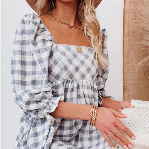 BNWT Reality Check Pocketed Babydoll Dress - Blue - Picture 10 of 10